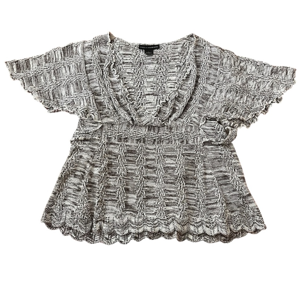 Grace Elements Textured Gray Blouse - image 1